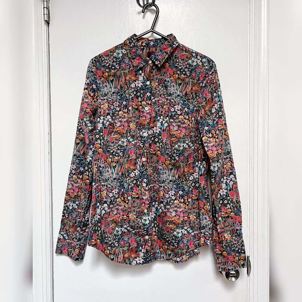 J.Crew Button Down Shirt with Liberty Print Size 0